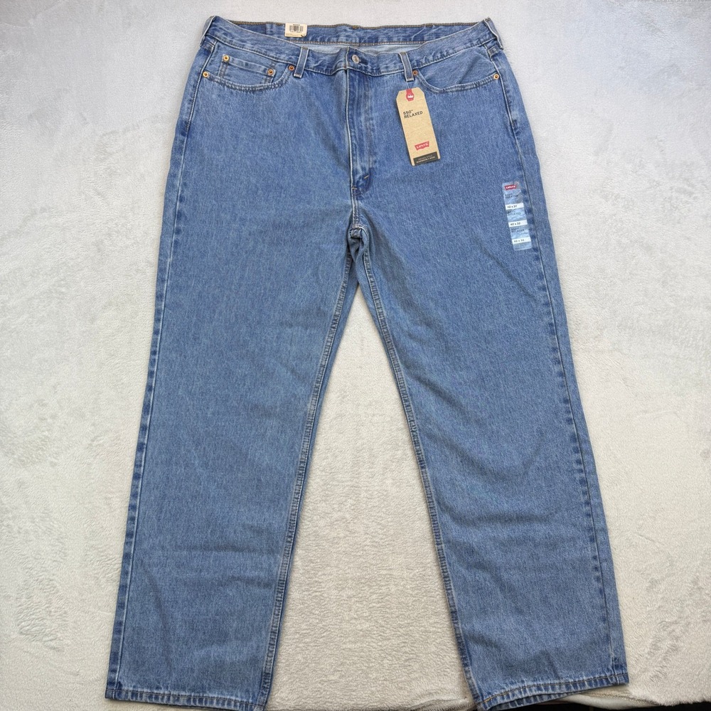 Levis 550 Relaxed Fit Jeans Mens 42x32 Blue Denim Tapered Leg NWT Classic Dad